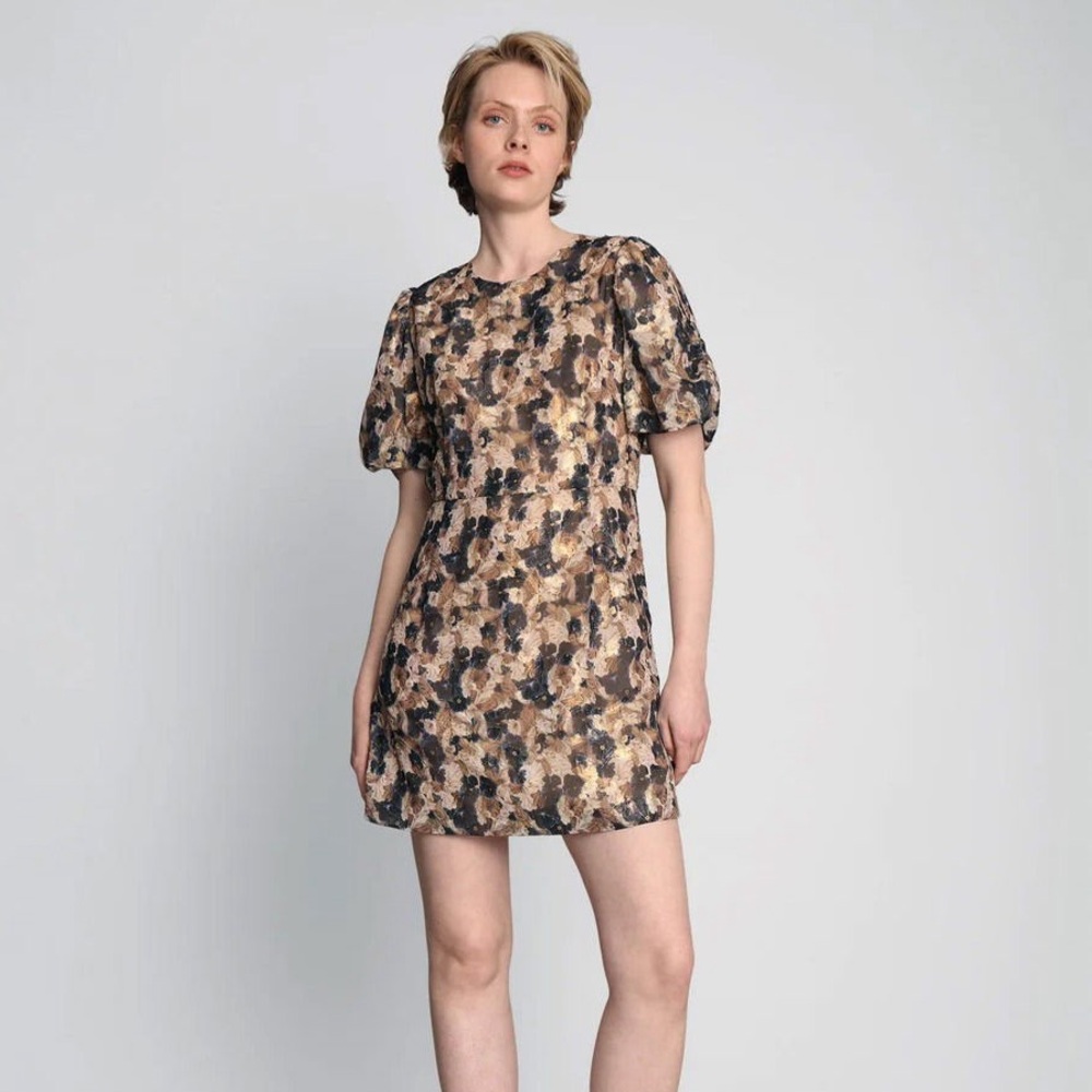 Munthe Floral Puff Sleeve Mini Dress